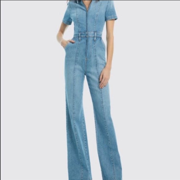 Alice Olivia Jumpsuit Denim USA 28 - Picture 7 of 13